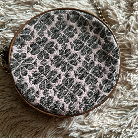 Kate Spade Spade Flower Round Crossbody Bag in Pink and Brown - Picture 3 of 8